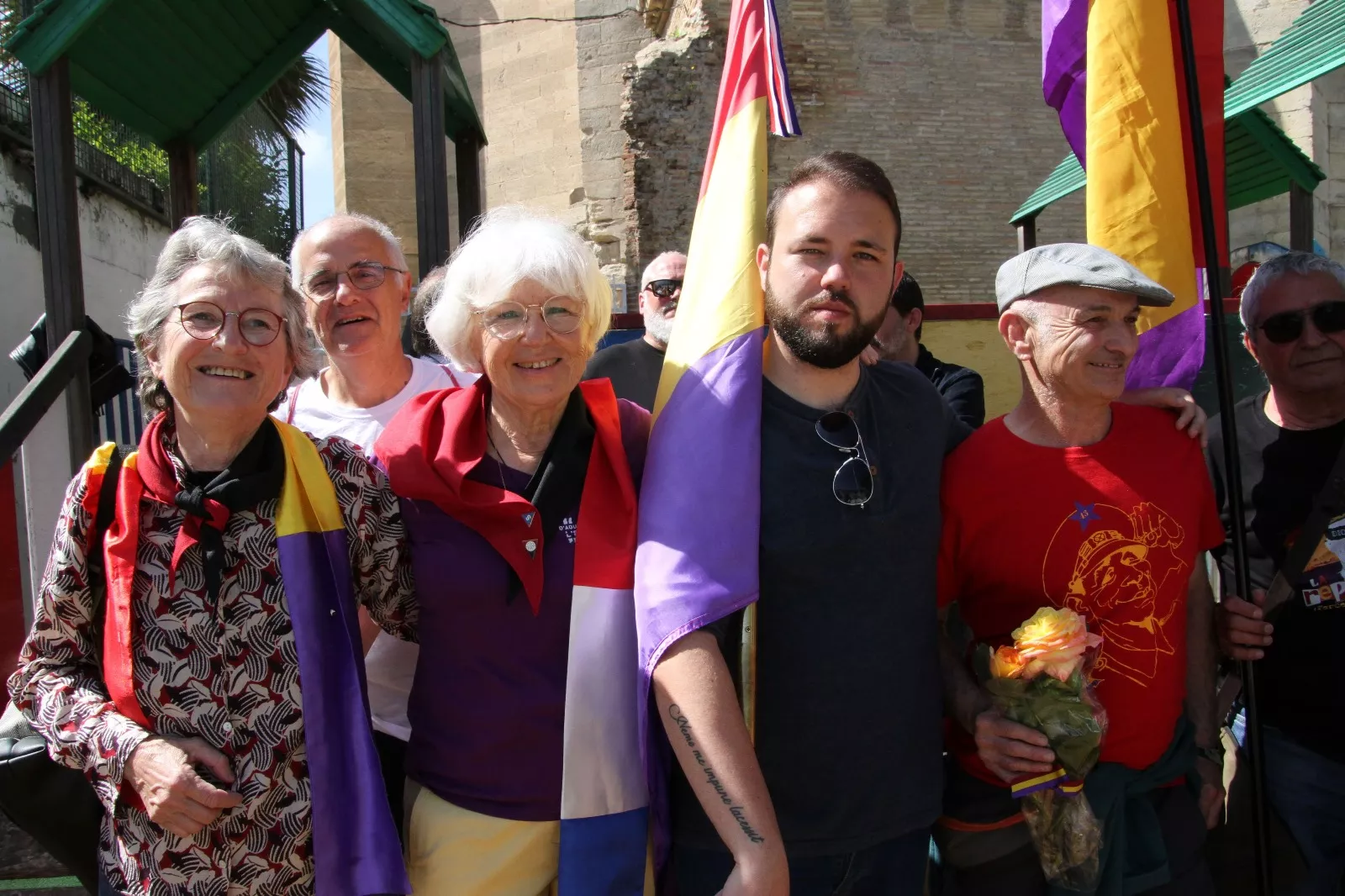 Homenaje en Leciñena a sus once vecinos deportados en campos de concentración nazis. Foto Carlos Neofato