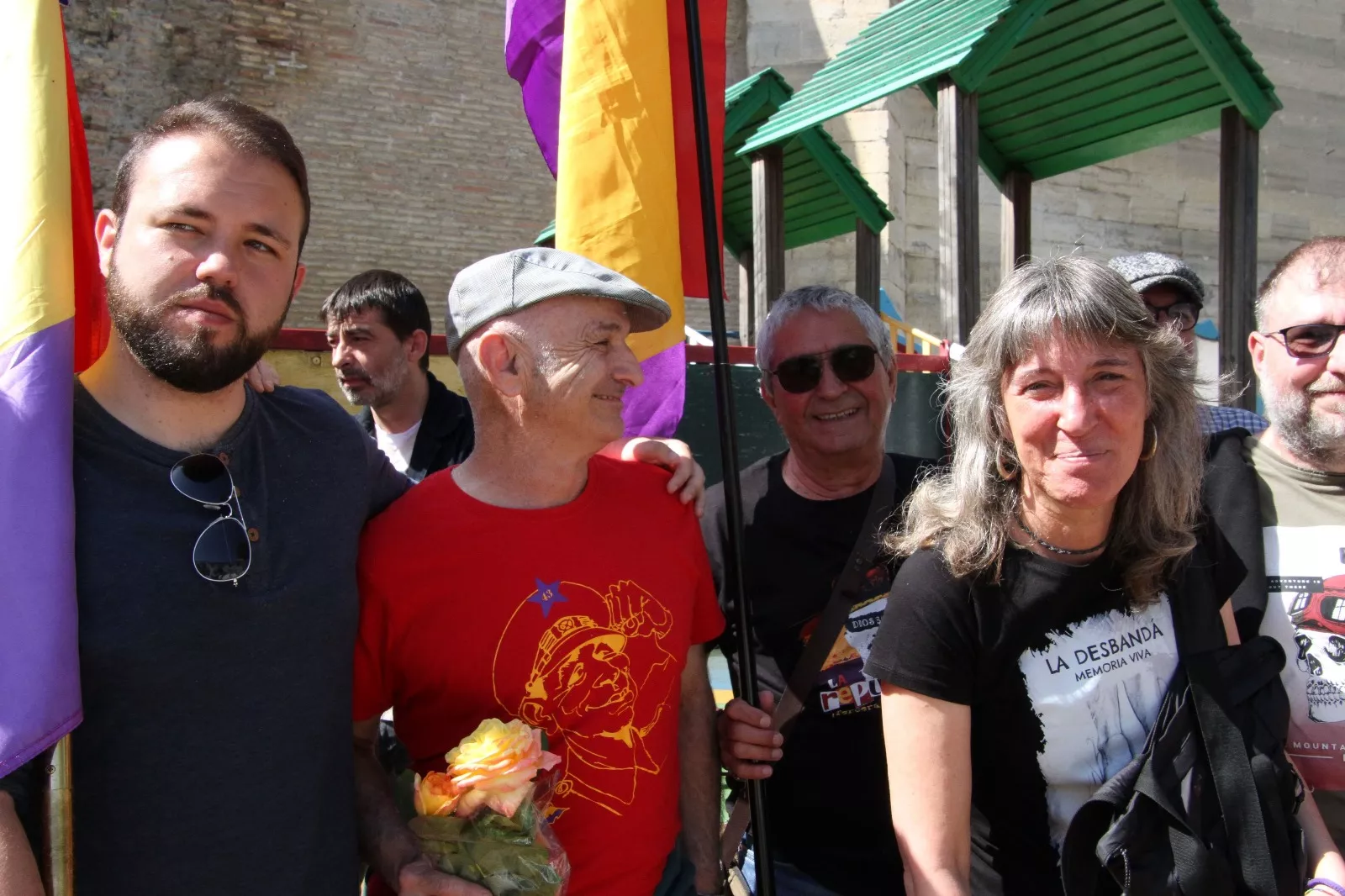 Homenaje en Leciñena a sus once vecinos deportados en campos de concentración nazis. Foto Carlos Neofato