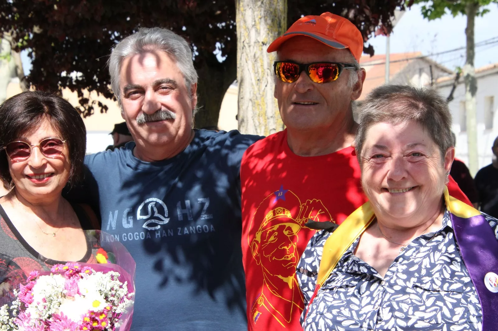 Homenaje en Leciñena a sus once vecinos deportados en campos de concentración nazis. Foto Carlos Neofato