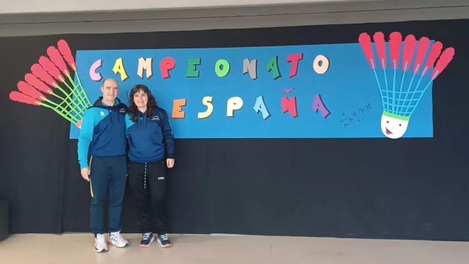 Eduardo Marco y Belén Foj, del CB Binéfar Eduardo Marco y Belén Foj, del CB Binéfar