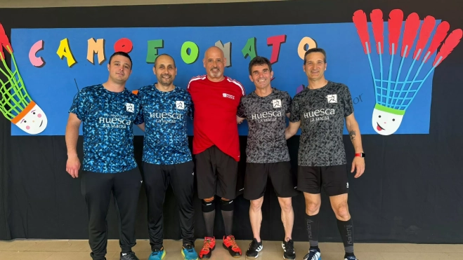 Jugadores del Bádminton Huesca en Leganés Jugadores del Bádminton Huesca en Leganés