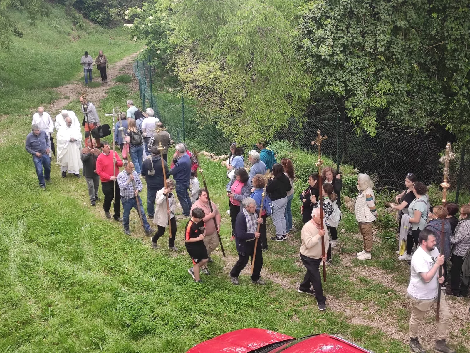 Romería de los nueve pueblos a San Cosme y San Damián en Panzano. Foto Fernando Paules
