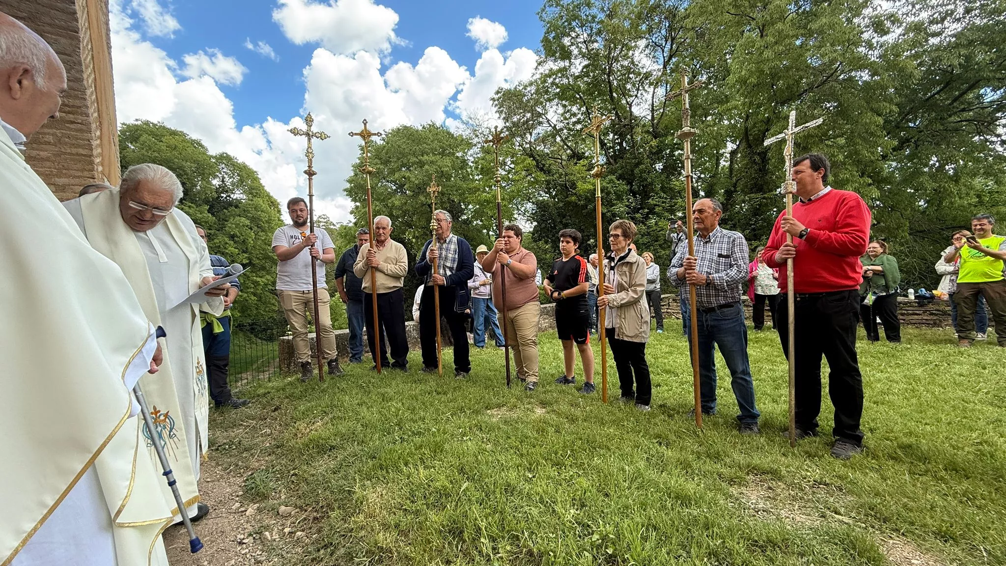 Romería de los nueve pueblos a San Cosme y San Damián en Panzano. Foto Ignacio Almudévar