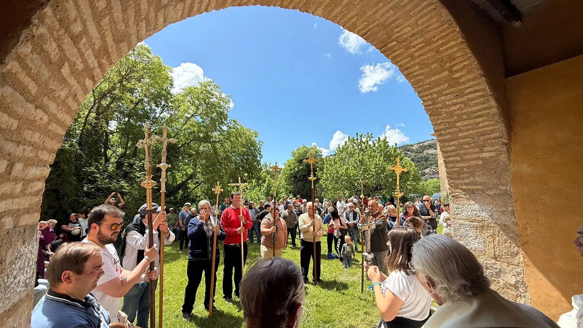 Romería de los nueve pueblos a San Cosme y San Damián en Panzano. Foto Ignacio Almudévar