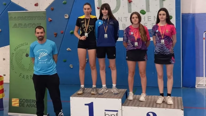 Podio de dobles femenino Podio de dobles femenino