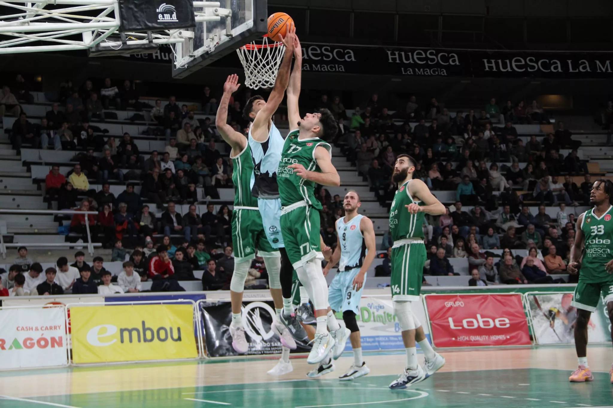 Foto de archivo de un partido del Peñas. Ya hay fecha y hora para la ida del Lobe Huesca-Cáceres. Foto: Celia Durán/CB Peñas