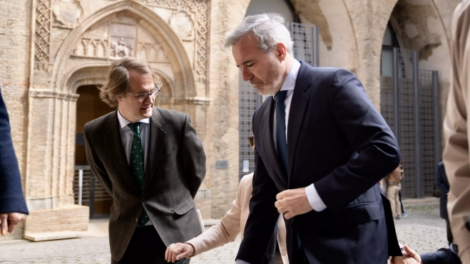 Manuel Giménez Larraz con Jorge Azcón Manuel Giménez Larraz con Jorge Azcón