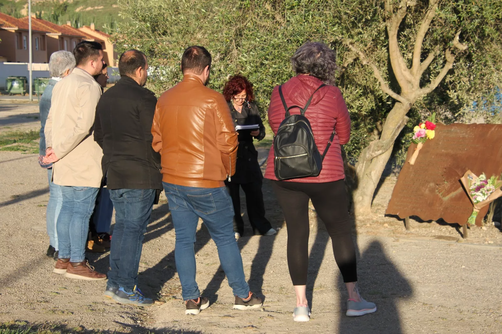 Acto celebrado en Sariñena para recordar a sus deportados a los campos de concentración. Foto Carlos Neofato