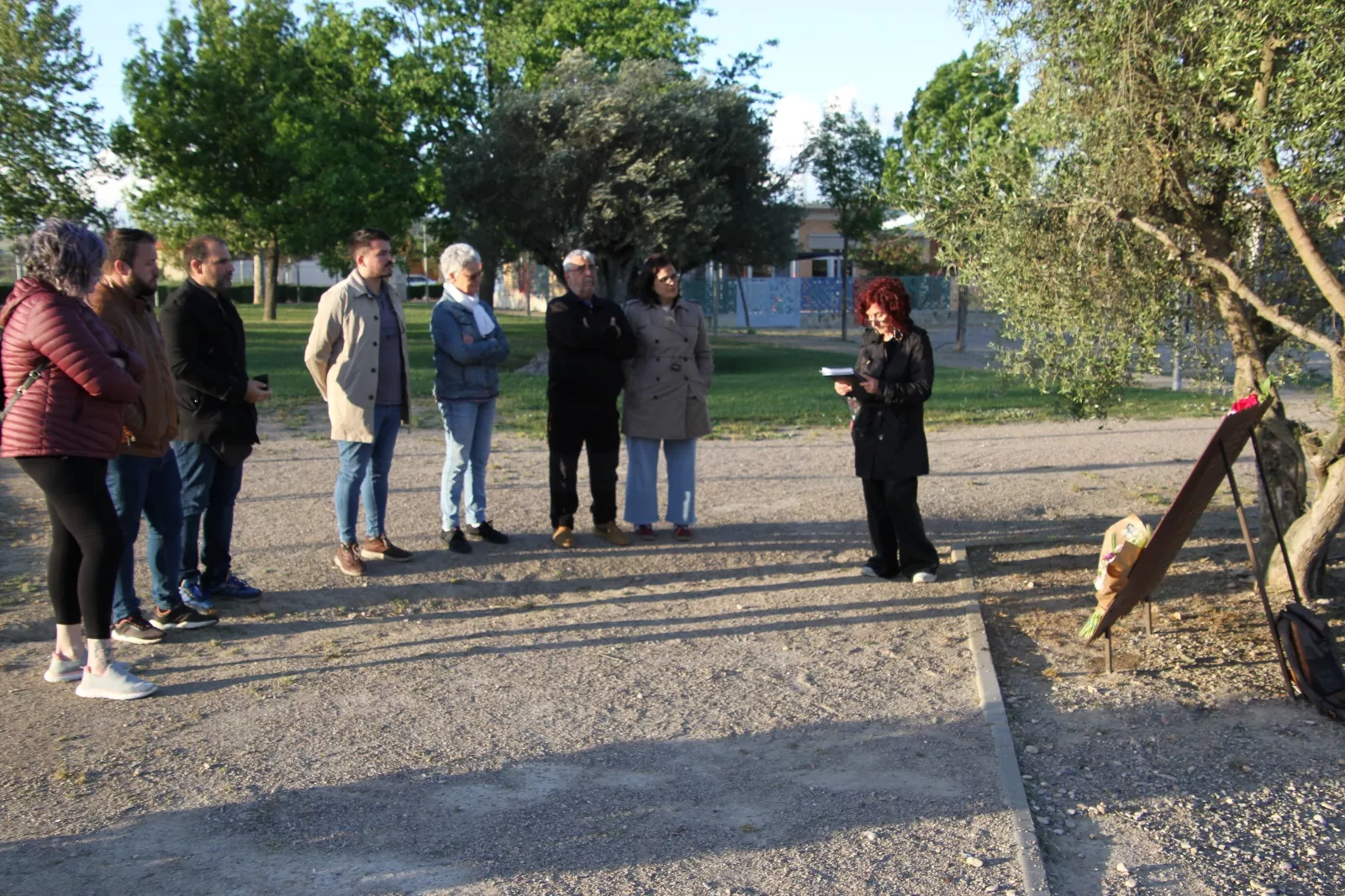 Acto celebrado en Sariñena para recordar a sus deportados a los campos de concentración. Foto Carlos Neofato