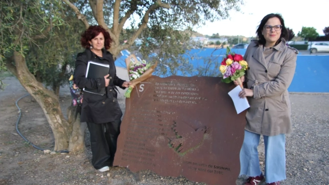 Acto celebrado en Sariñena para recordar a sus deportados a los campos de concentración. Foto Carlos Neofato Acto celebrado en Sariñena para recordar a sus deportados a los campos de concentración. Foto Carlos Neofato