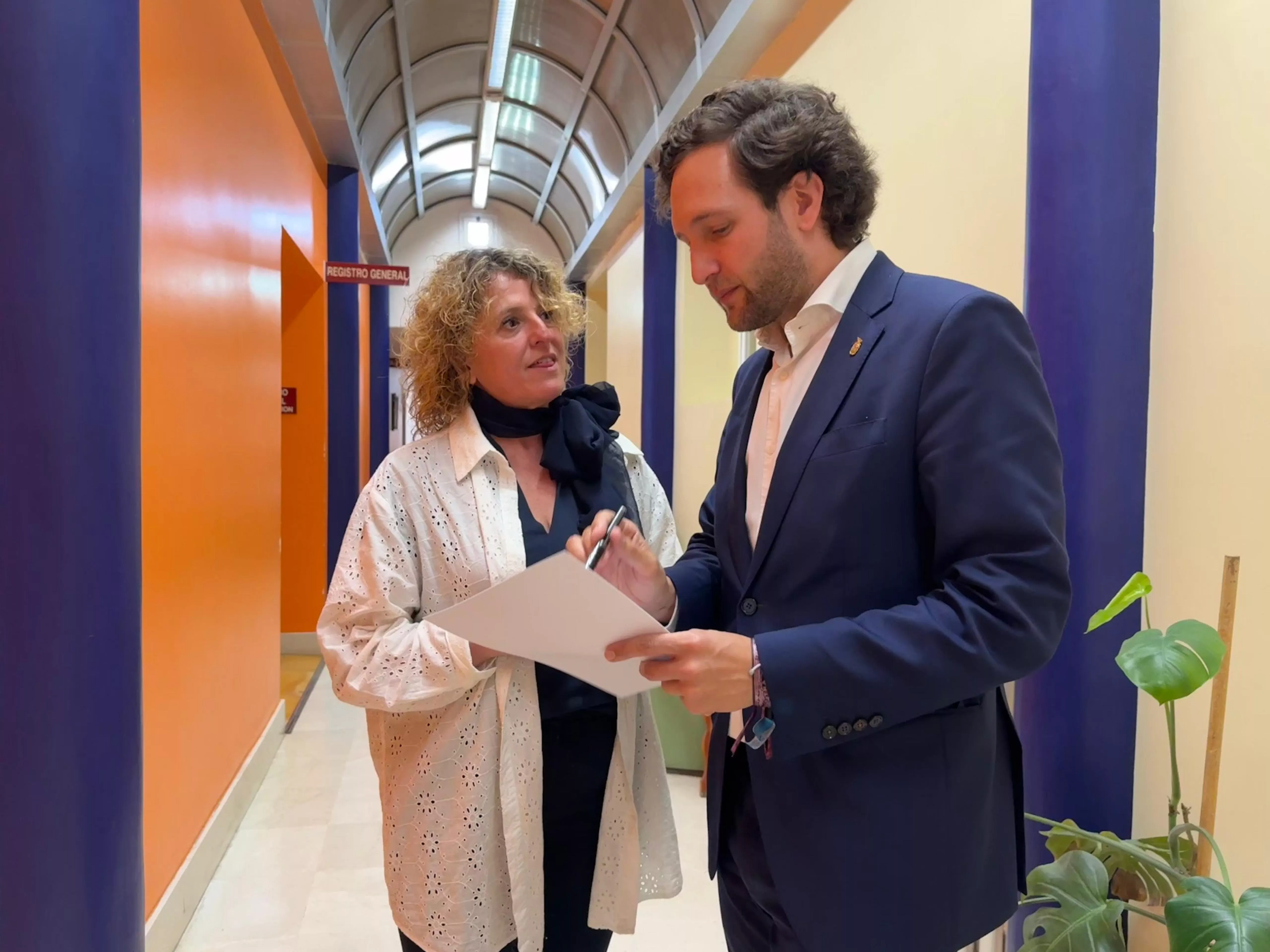 Marian Bandrés, presidenta de Acomseja, e Isaac Claver, presidente de la DPH, han consensuado las ayudas.