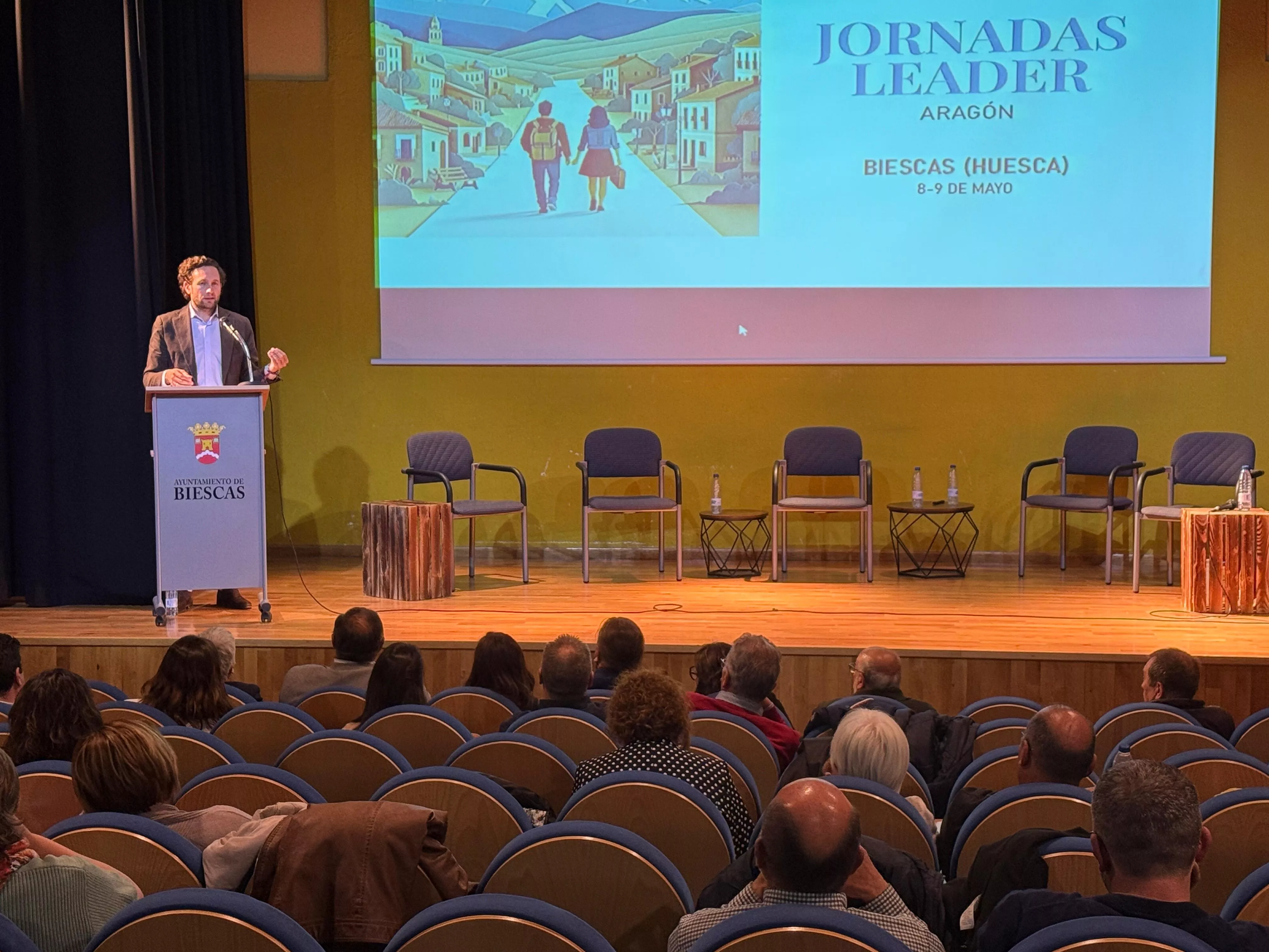 Isaac Claver en las jornadas de la Red Aragonesa de Desarrollo Rural en Biescas