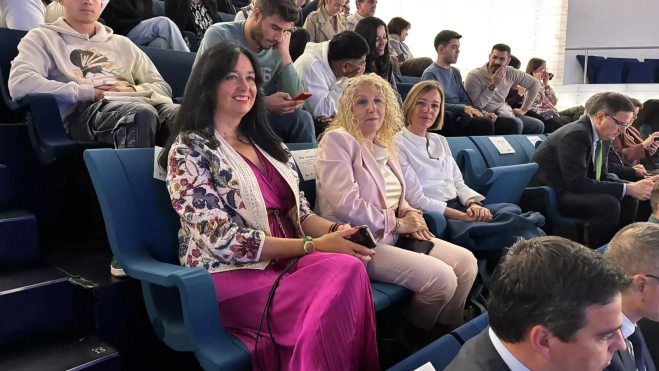 Orduna, Oliván y Bermúdez de Castro en el Tour del Talento en Badajoz. Orduna, Oliván y Bermúdez de Castro en el Tour del Talento en Badajoz.