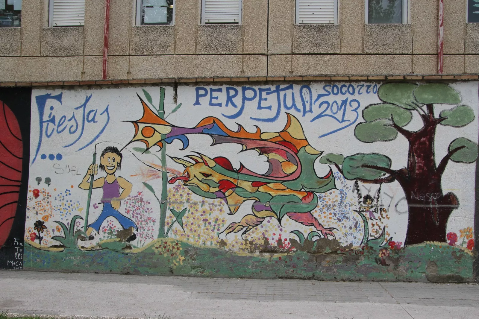 Visita a los murales del Barrio del Perpetuo Socorro en Barriofest 2025. Foto Carlos Neofato