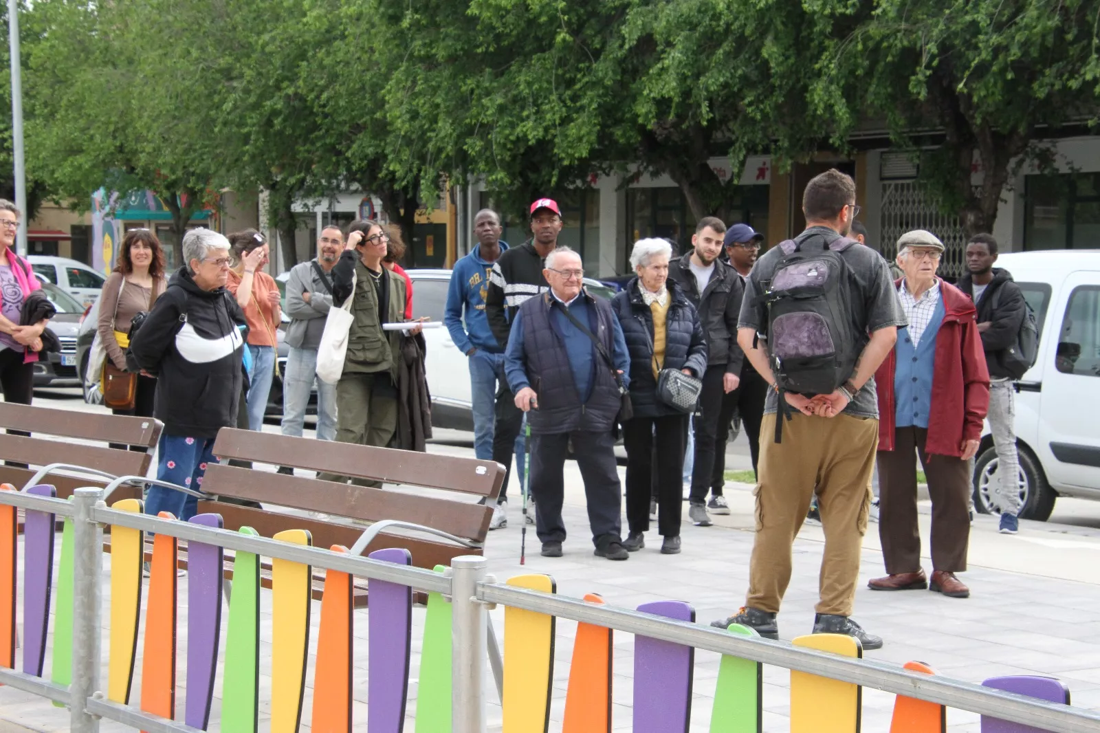 Visita a los murales del Barrio del Perpetuo Socorro en Barriofest 2025. Foto Carlos Neofato