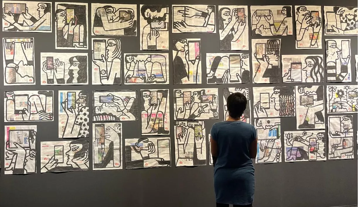  Inauguración de la exposición de Lucía Naval 'Texto encarnado, cuerpo dibujado'. Foto Mercedes Manterola