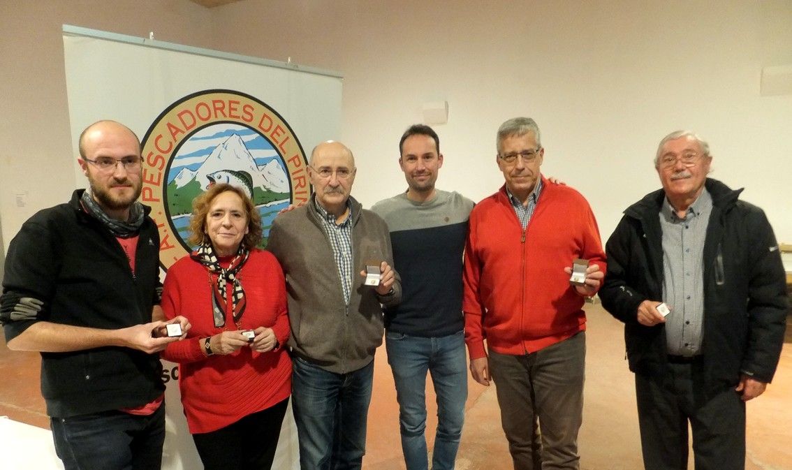 Galardonados con insignias de Pescadores del Pirineo