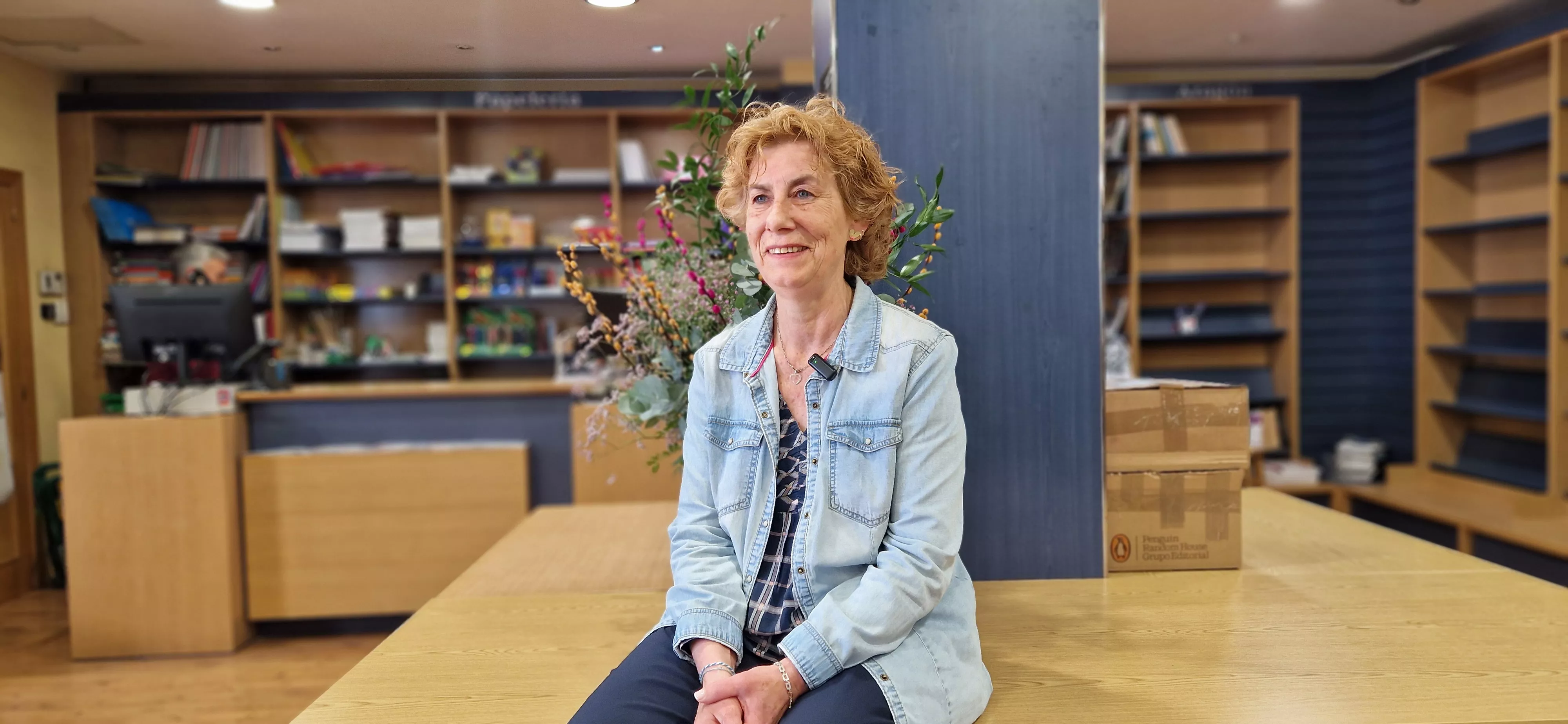 Ludi Escartín, últimas horas en Másdelibros. Foto Myriam Martínez