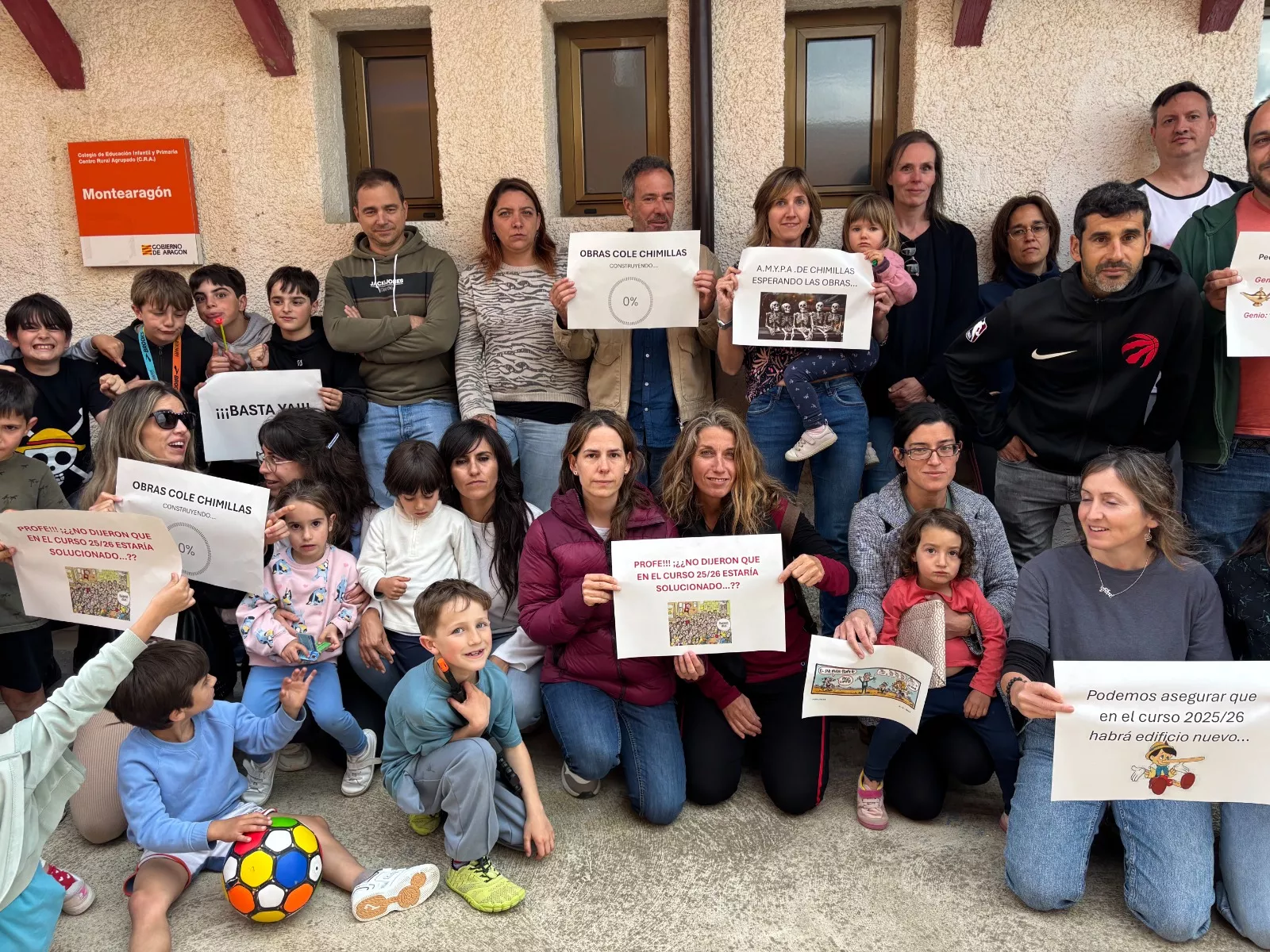 Movilización de la Amypa del colegio de Chimillas.