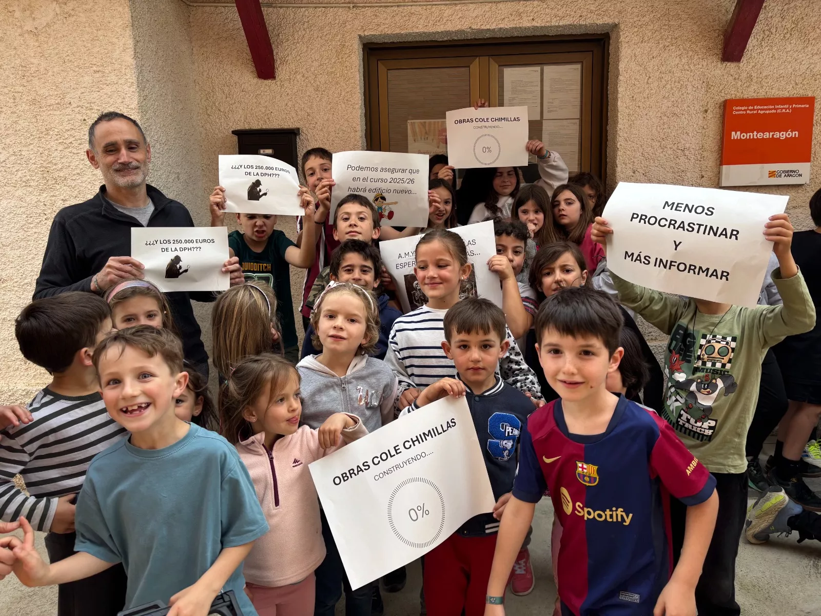 Movilización de la Amypa del colegio de Chimillas.