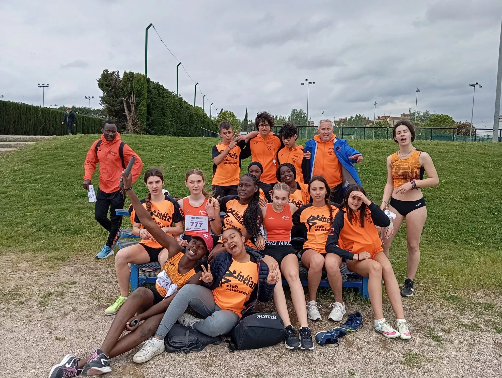 Campeonato Provincial Sub 16. Atletas del CA Binéfar