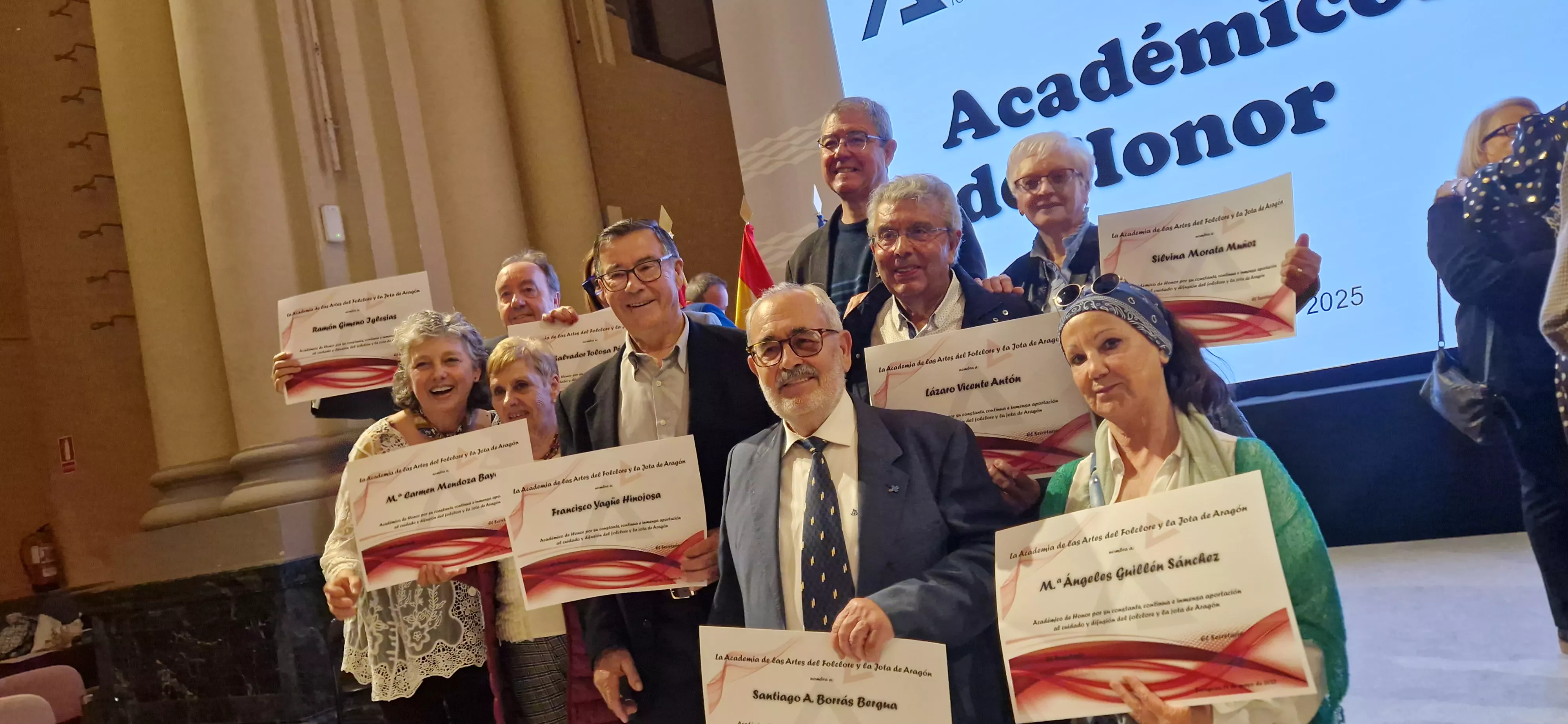 Académicos de Honor de la Jota Aragonesa. Foto Myriam Martínez