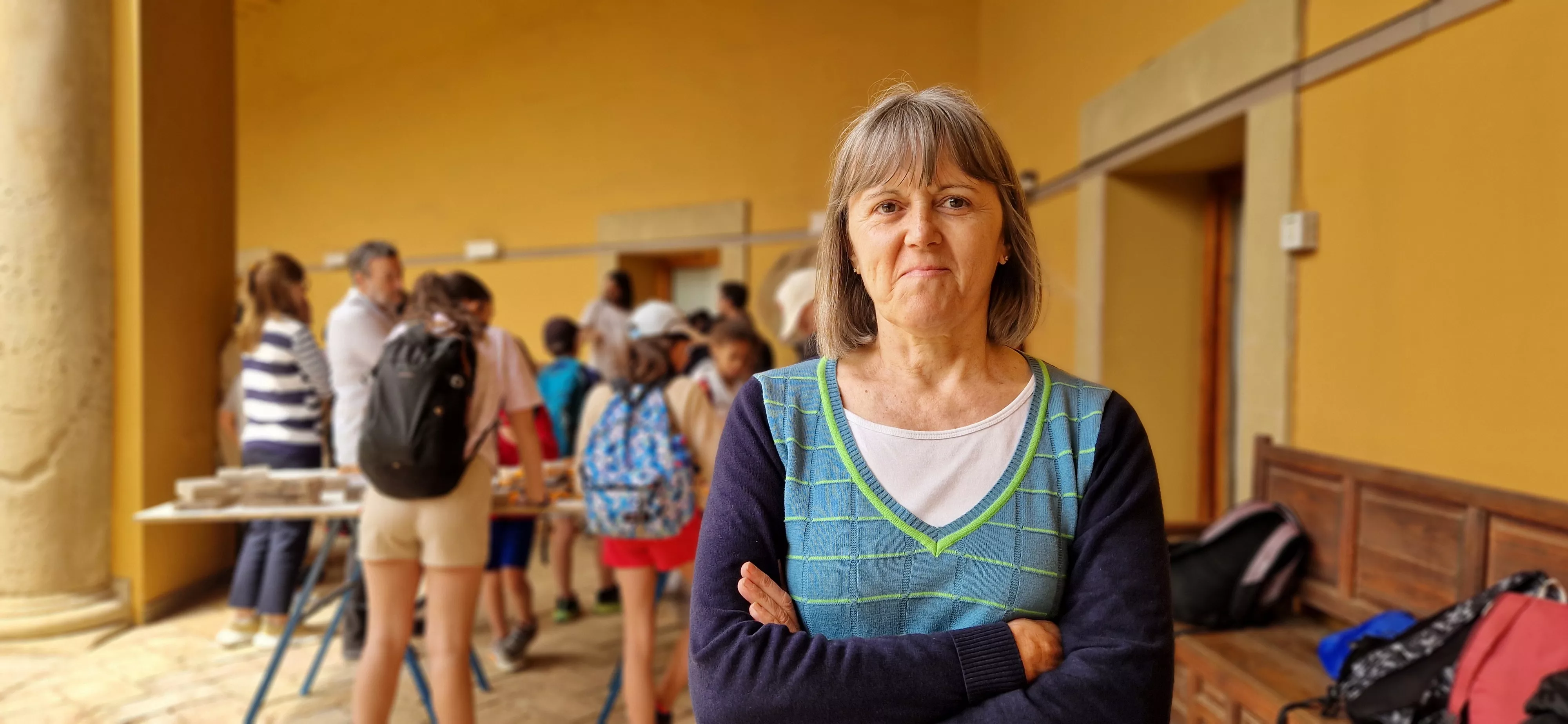 María José Arbués. Taller "Universo de bronce" y arqueología experimental en el Museo de Huesca. Foto Myriam Martínez