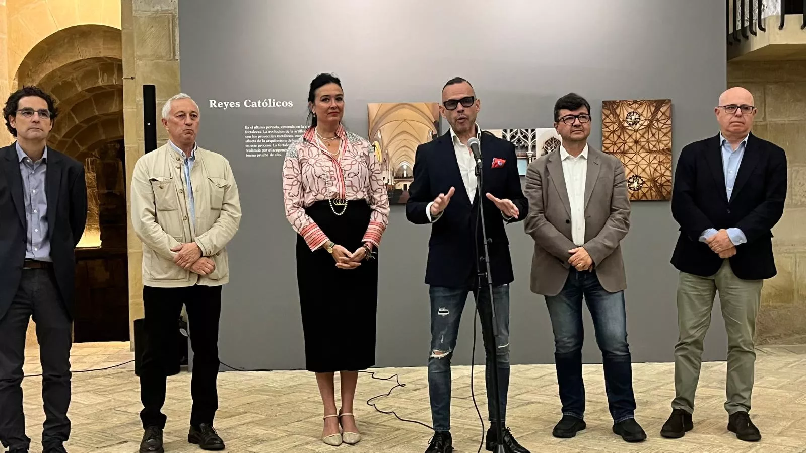Inauguración en el Museo de Huesca de una exposición sobre el arte de la arquitectura gótica de la Corona de Aragón. Foto Mercedes Manterola