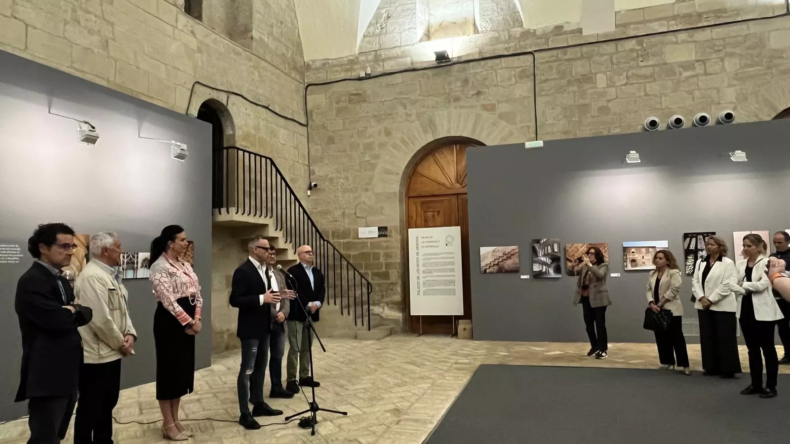 Inauguración en el Museo de Huesca de la exposición “El arte de la arquitectura gótica en la Corona de Aragón”. Foto Mercedes Manterola