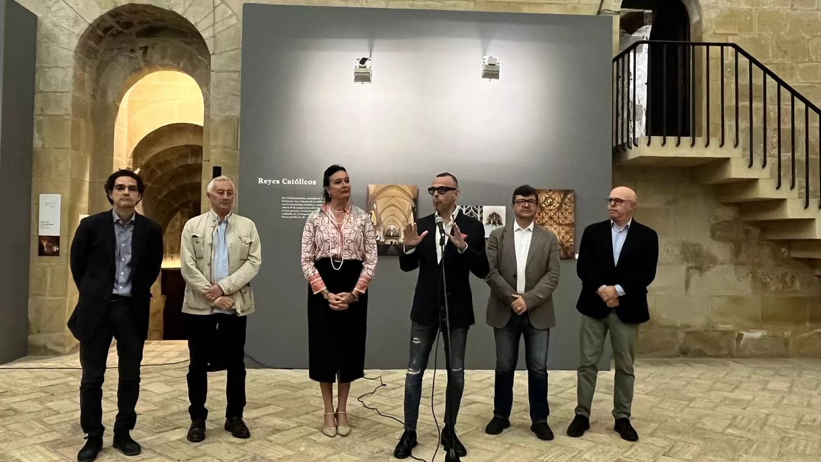 Inauguración en el Museo de Huesca de la exposición “El arte de la arquitectura gótica en la Corona de Aragón”. Foto Mercedes Manterola
