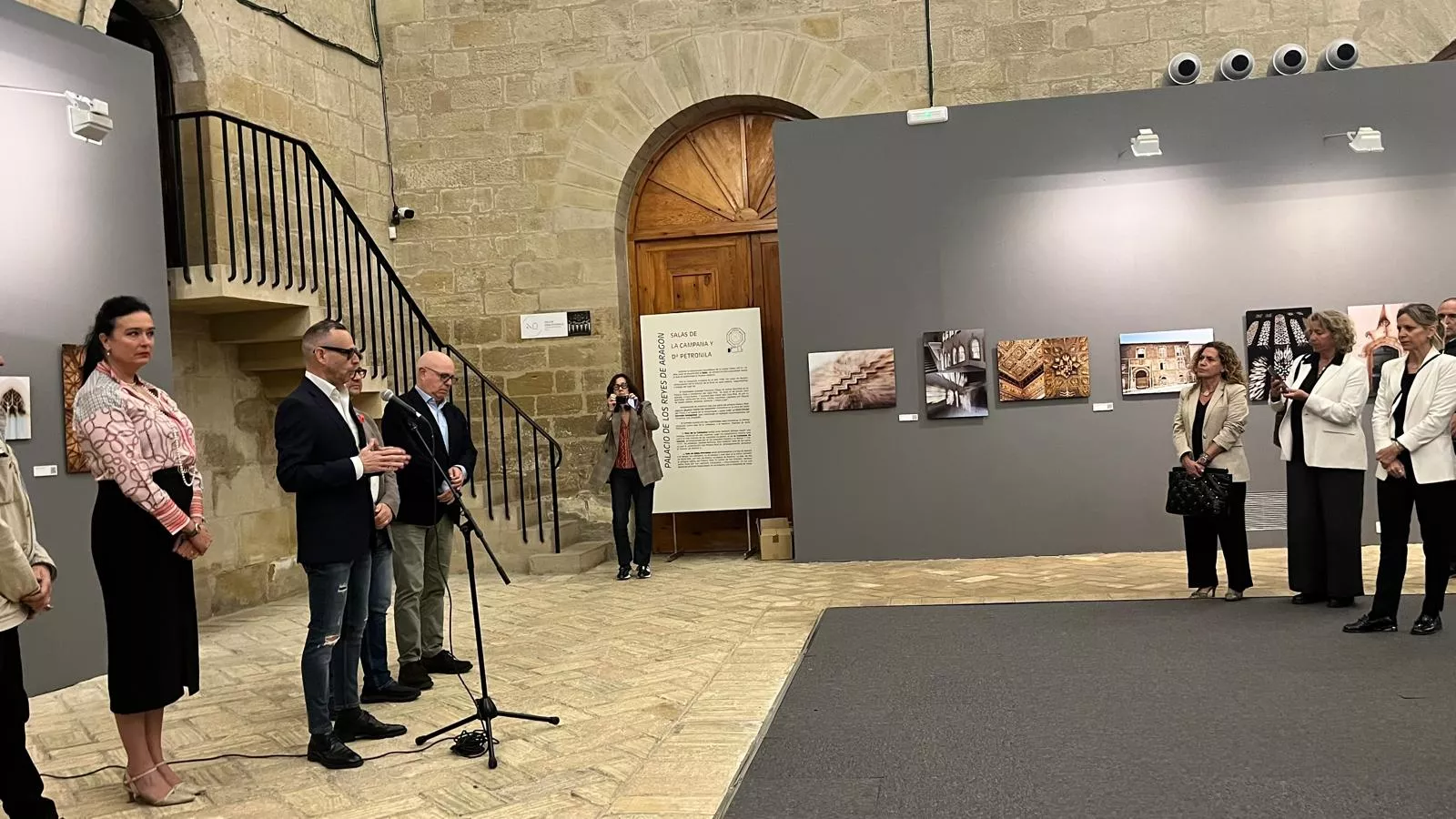 Inauguración en el Museo de Huesca de la exposición “El arte de la arquitectura gótica en la Corona de Aragón”. Foto Mercedes Manterola
