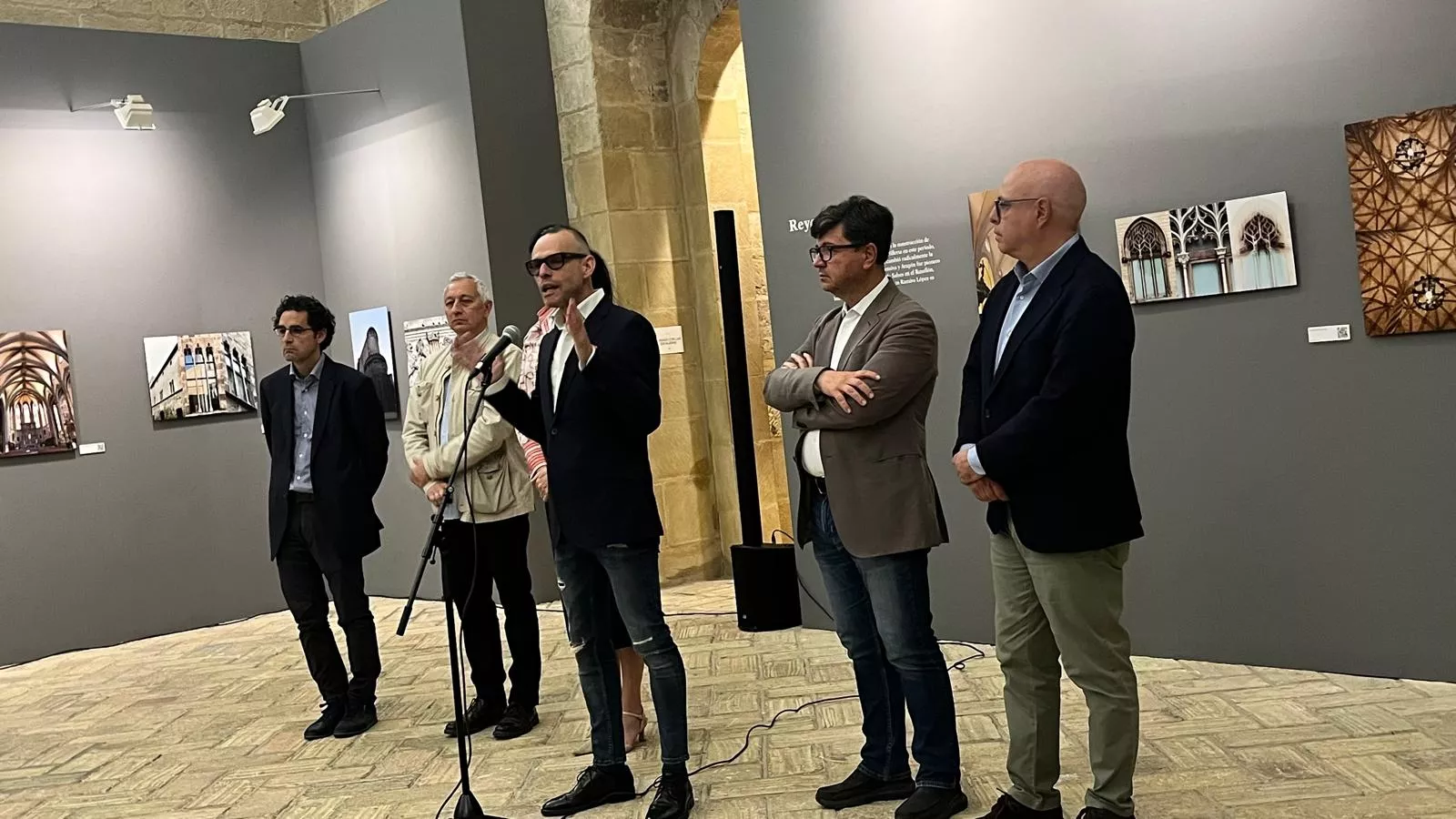 Inauguración en el Museo de Huesca de la exposición “El arte de la arquitectura gótica en la Corona de Aragón”. Foto Mercedes Manterola