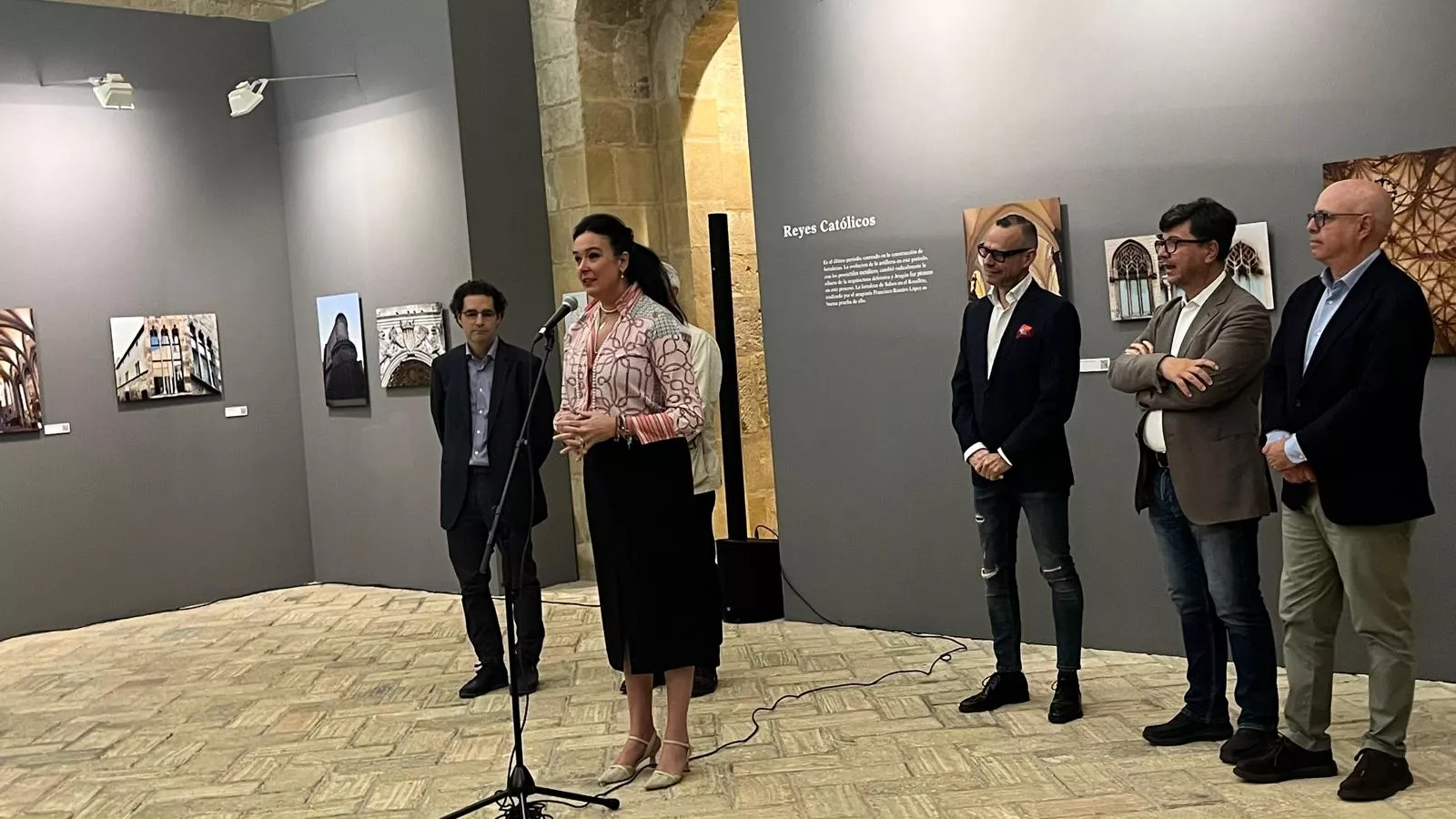 Inauguración en el Museo de Huesca de la exposición “El arte de la arquitectura gótica en la Corona de Aragón”. Foto Mercedes Manterola