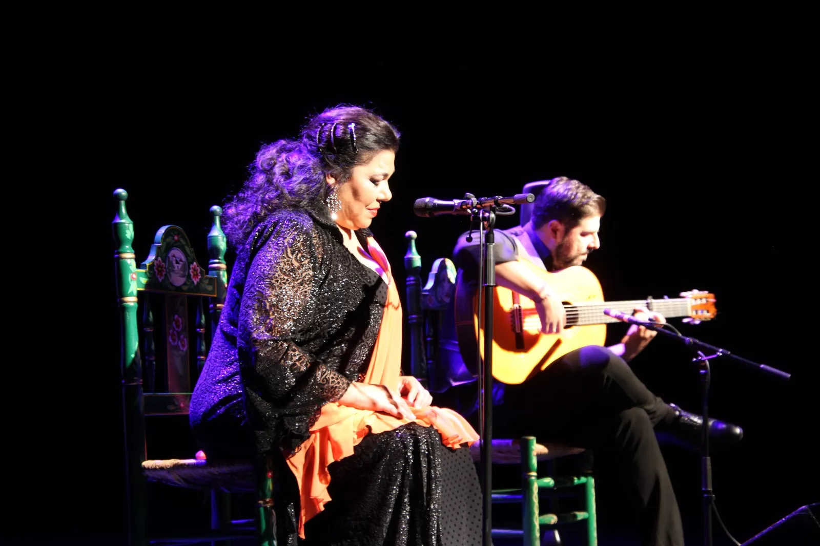Actuación de Tomasa "La Macanita" en la Primavera Flamenca de Huesca. Foto Carlos Neofato