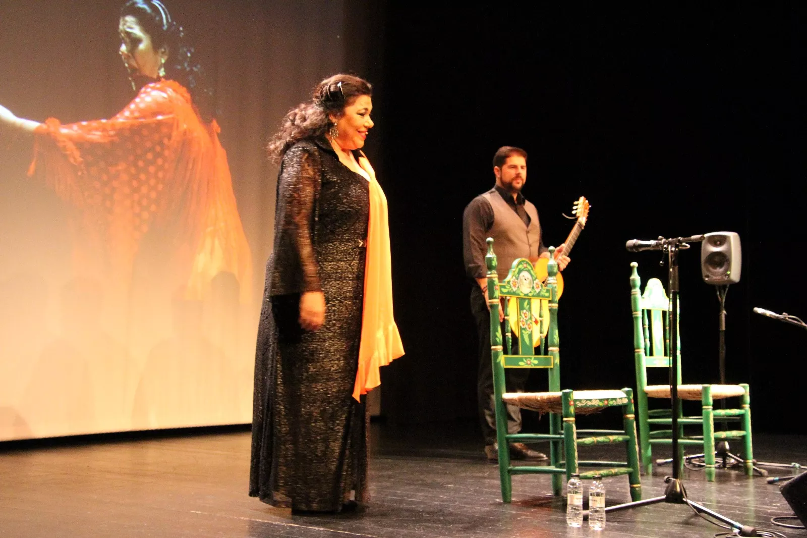 Actuación de Tomasa "La Macanita" en la Primavera Flamenca de Huesca. Foto Carlos Neofato