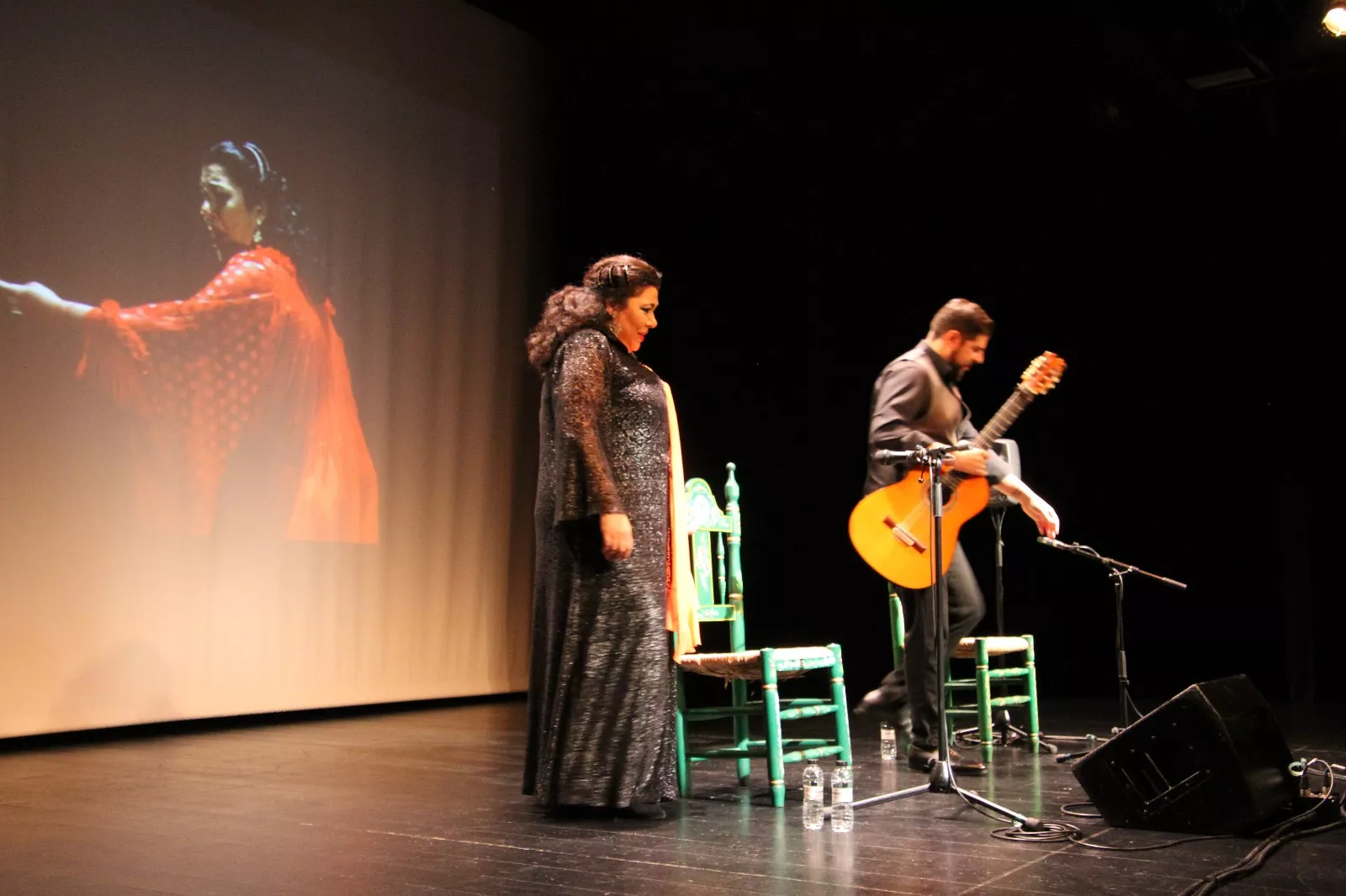 Actuación de Tomasa "La Macanita" en la Primavera Flamenca de Huesca. Foto Carlos Neofato
