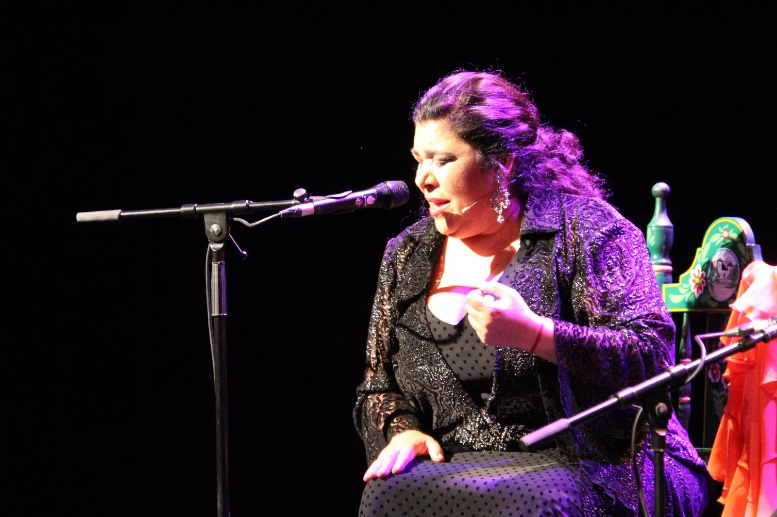 Actuación de Tomasa "La Macanita" en la Primavera Flamenca de Huesca. Foto Carlos Neofato