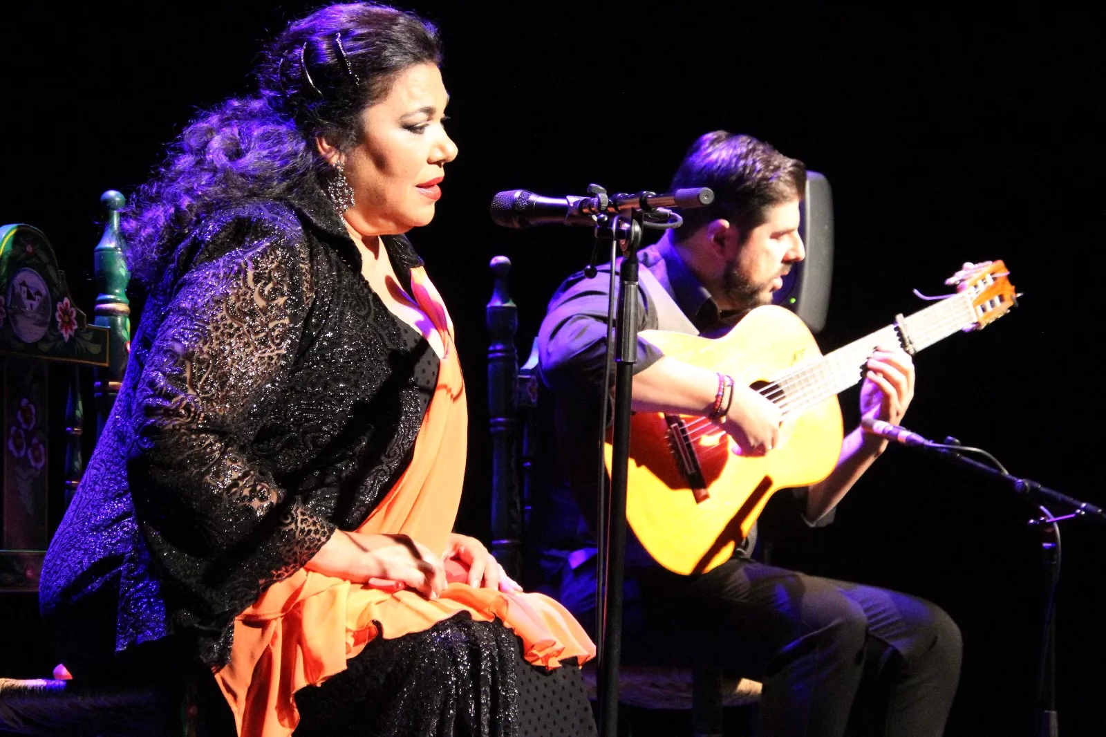 Actuación de Tomasa "La Macanita" en la Primavera Flamenca de Huesca. Foto Carlos Neofato