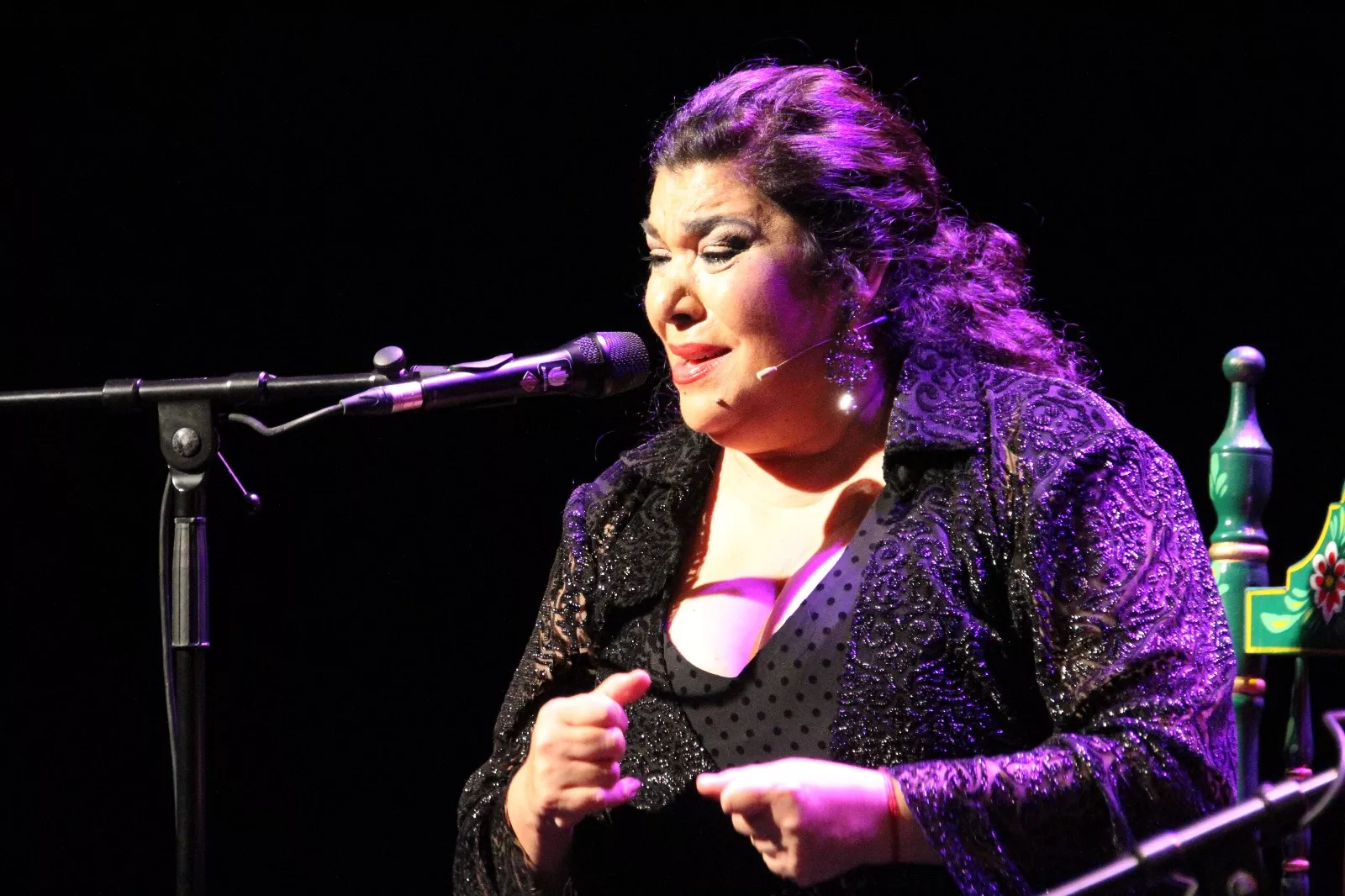 Actuación de Tomasa "La Macanita" en la Primavera Flamenca de Huesca. Foto Carlos Neofato