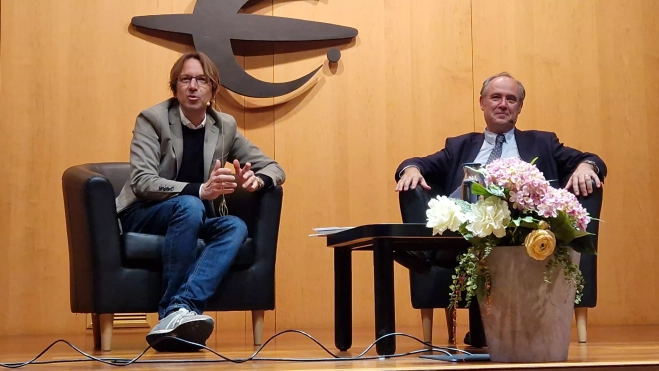 Javier Olivera y Manel Sánchez. Foto Myriam Martínez Javier Olivera y Manel Sánchez. Foto Myriam Martínez