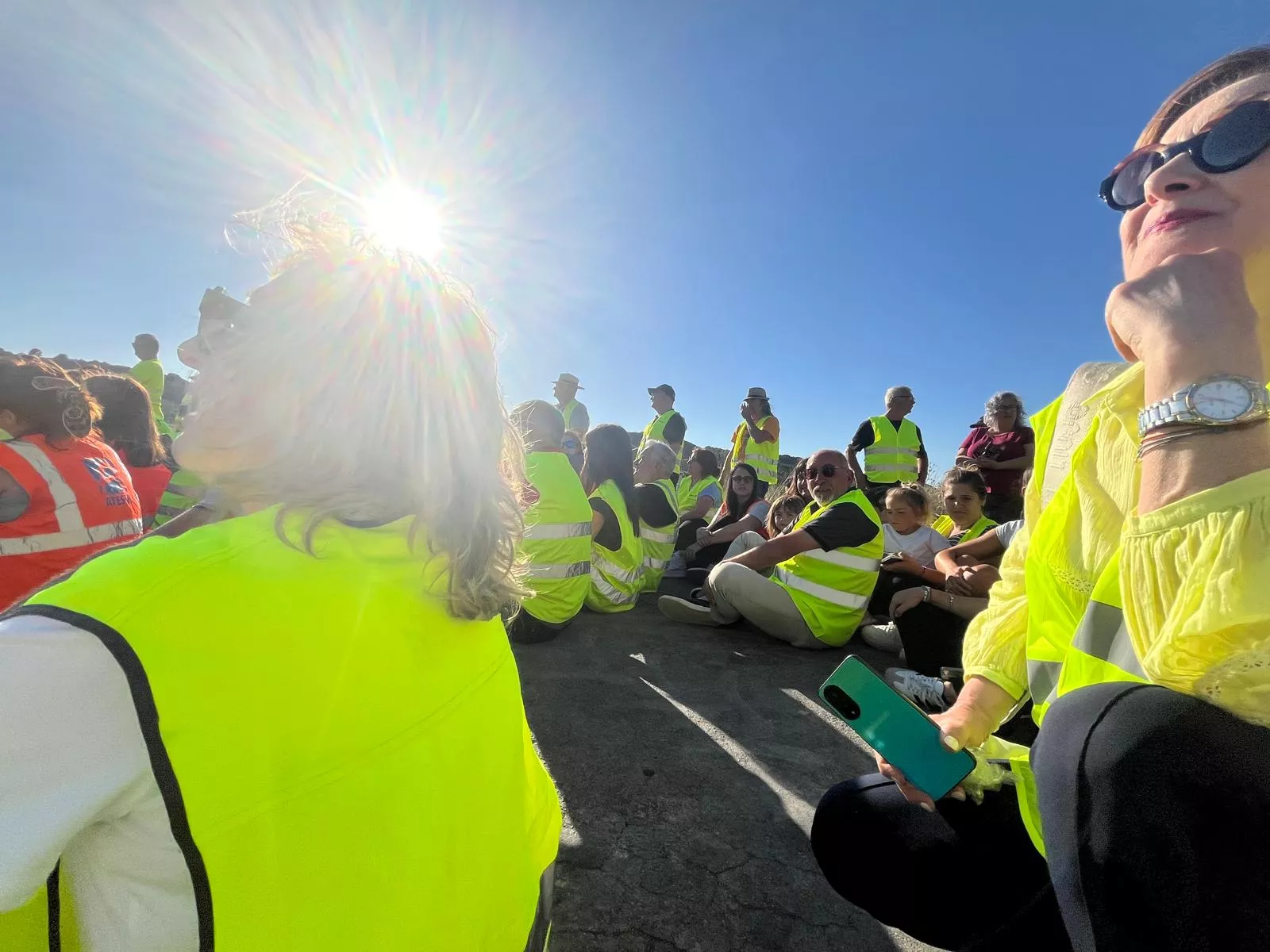 Corte de carretera Albalate de Cinca-Esplús