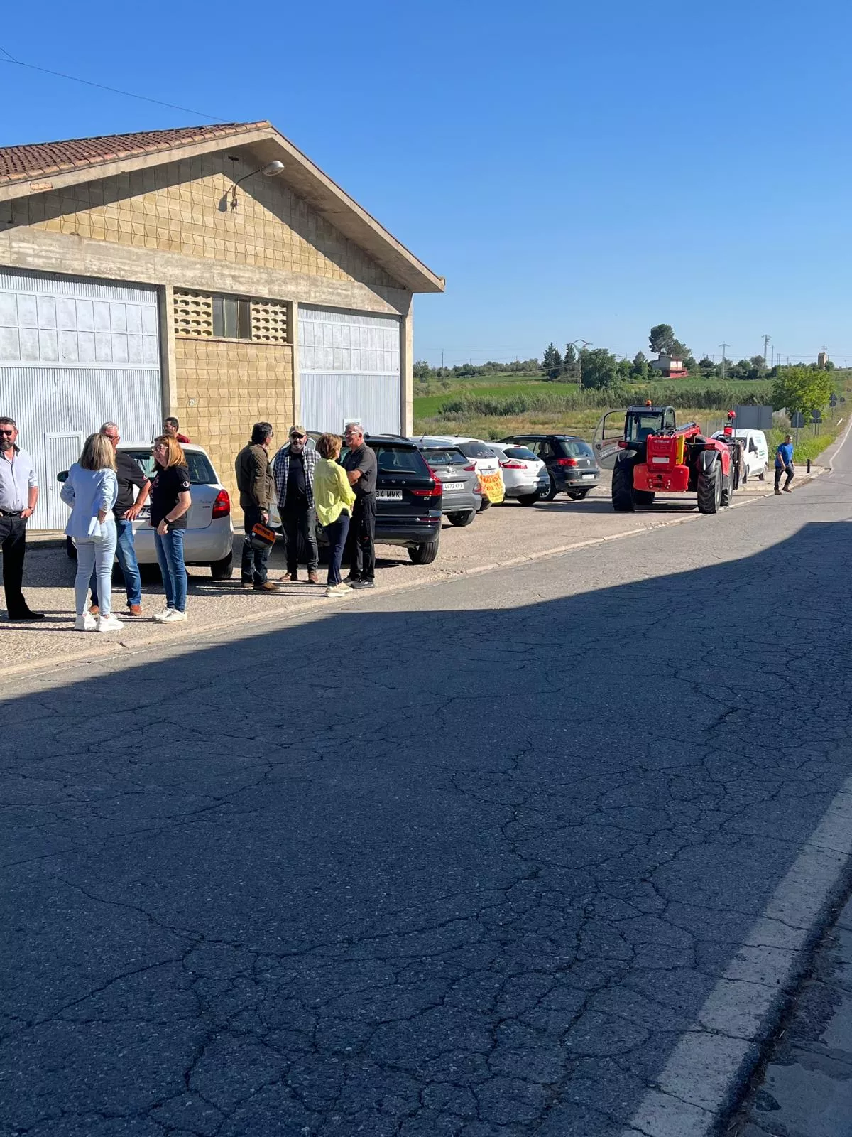 Corte de carretera Albalate de Cinca-Esplús