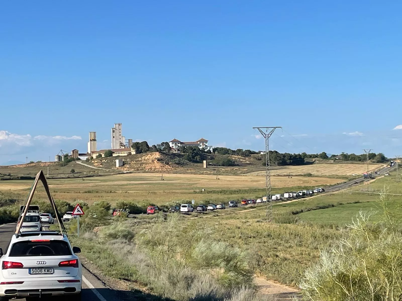 Corte de carretera Albalate de Cinca-Esplús