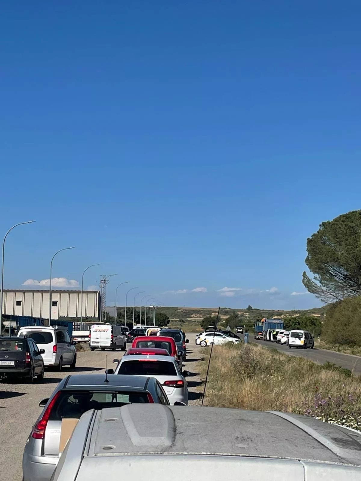 Corte de carretera Albalate de Cinca-Esplús