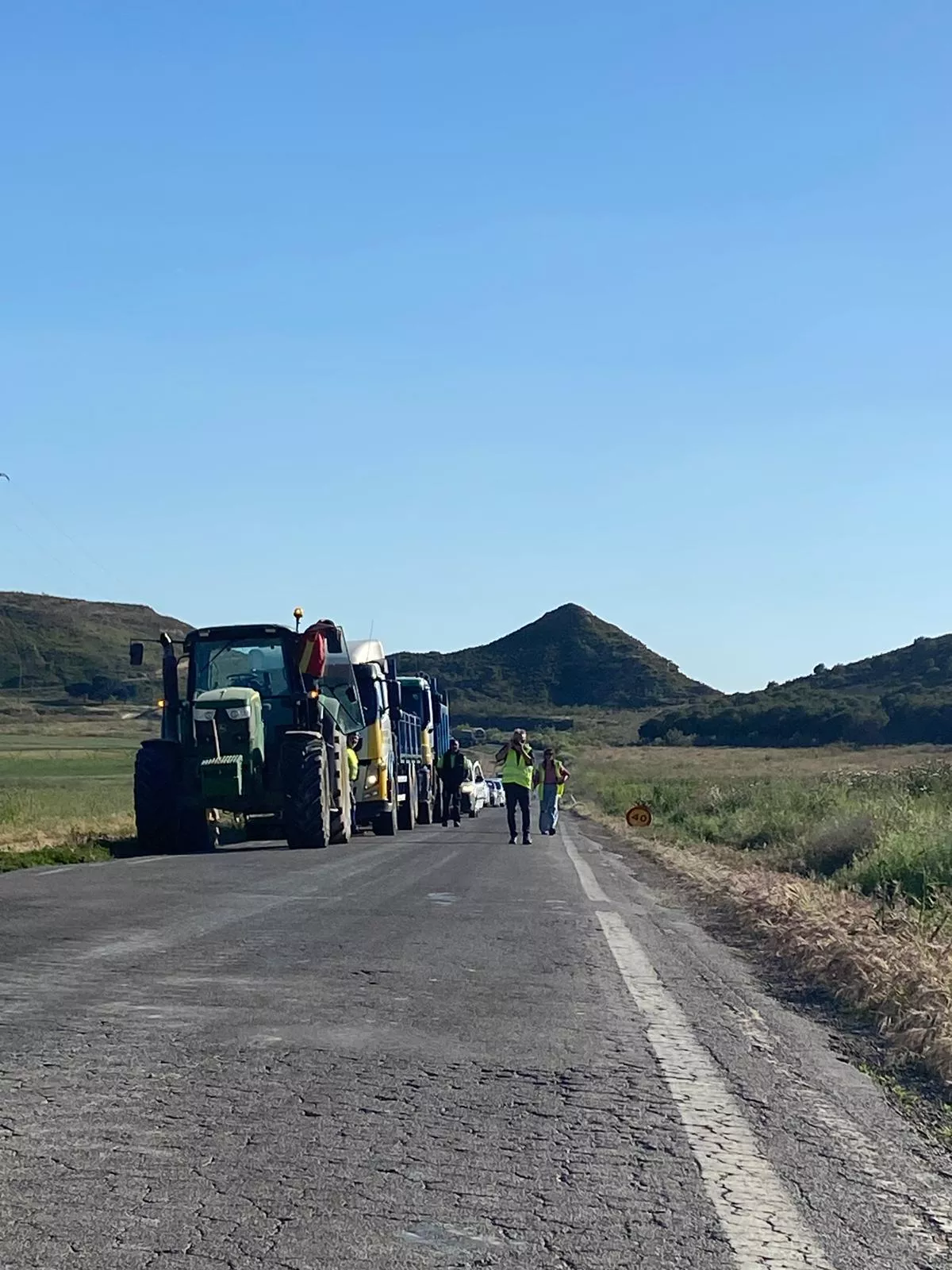 Corte de carretera Albalate de Cinca-Esplús