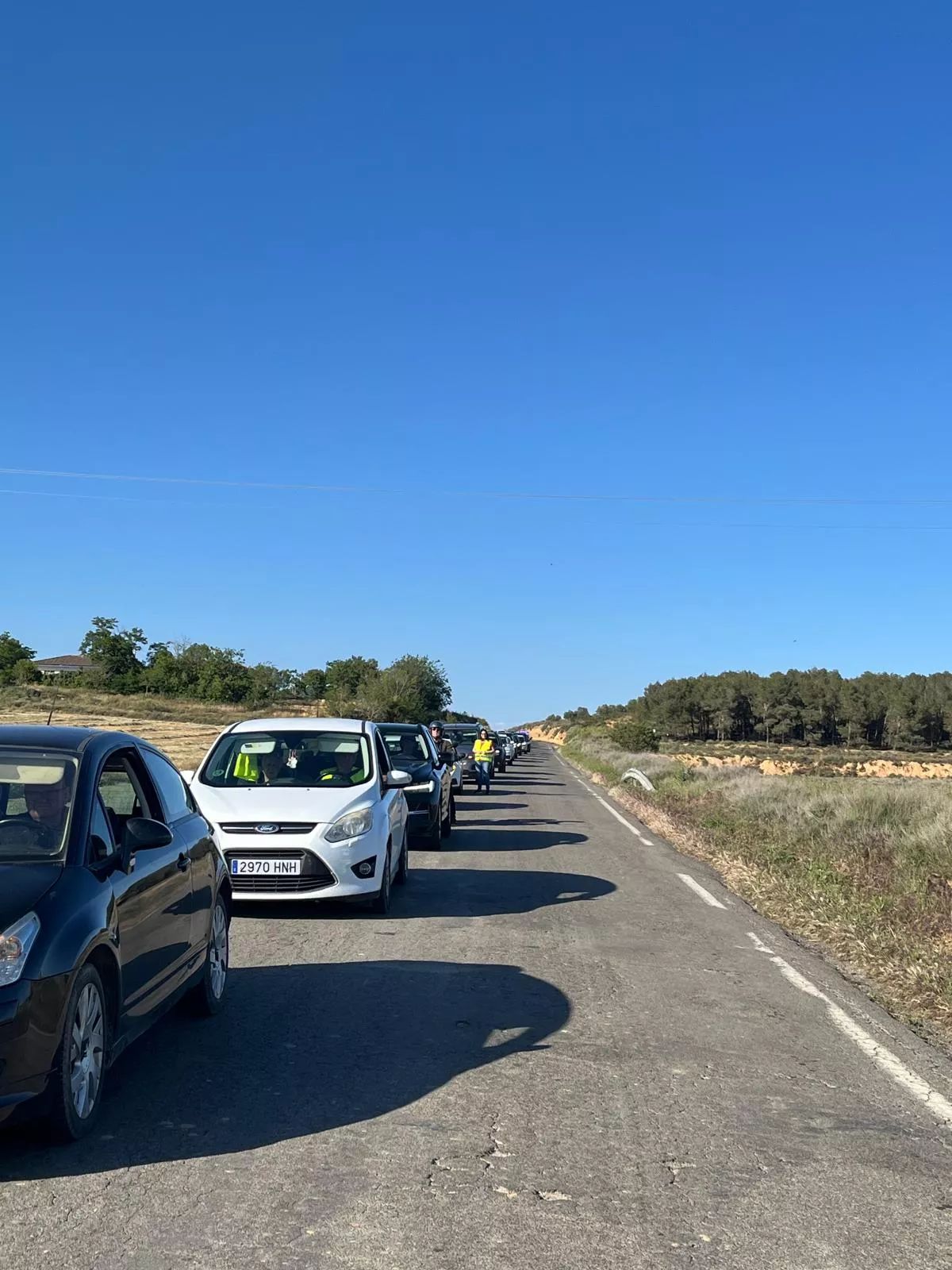 Corte de carretera Albalate de Cinca-Esplús