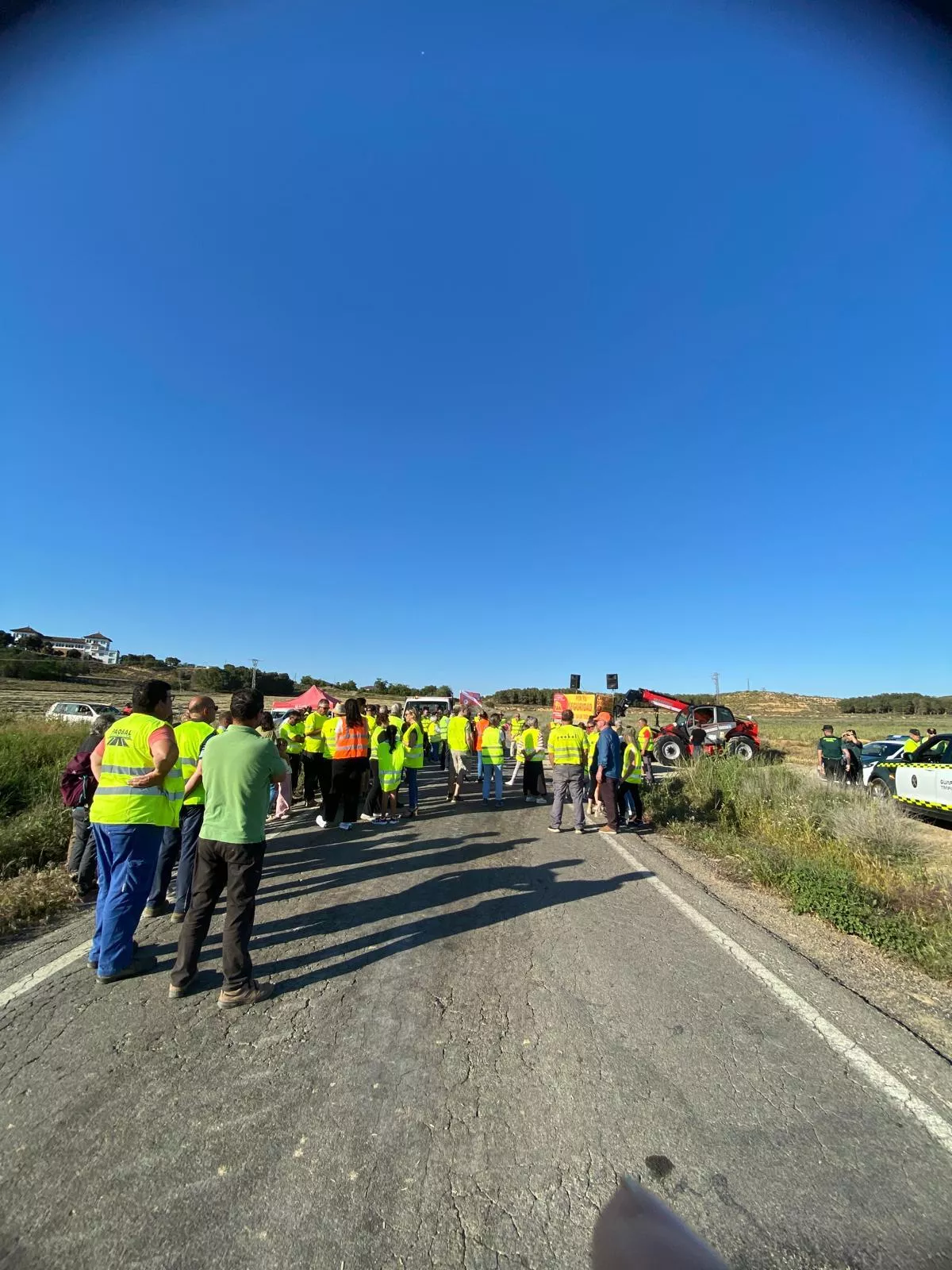 Corte de carretera Albalate de Cinca-Esplús