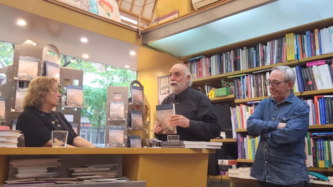 Teresa Luesma, Javier Maderuelo y Chema Aniés. Teresa Luesma, Javier Maderuelo y Chema Aniés.