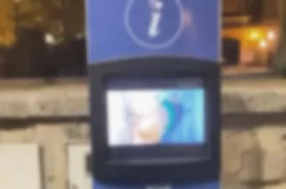 Imagen en el punto informativo en Barbastro