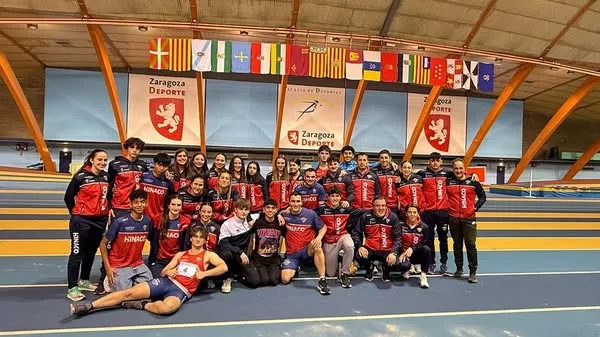 El Hinaco Monzón, en el pasado campeonato de Aragón de clubes de pista cubierta.